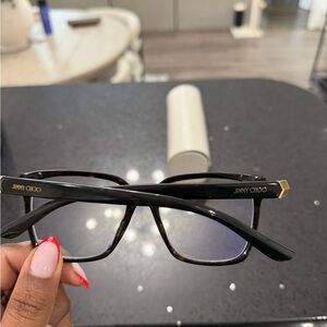 Jimmy Choo Black and Tortoiseshell Women's Glasses with Gold Accents
